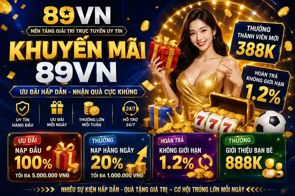 Khuyến mãi 89VN ưu đãi thành viên mới